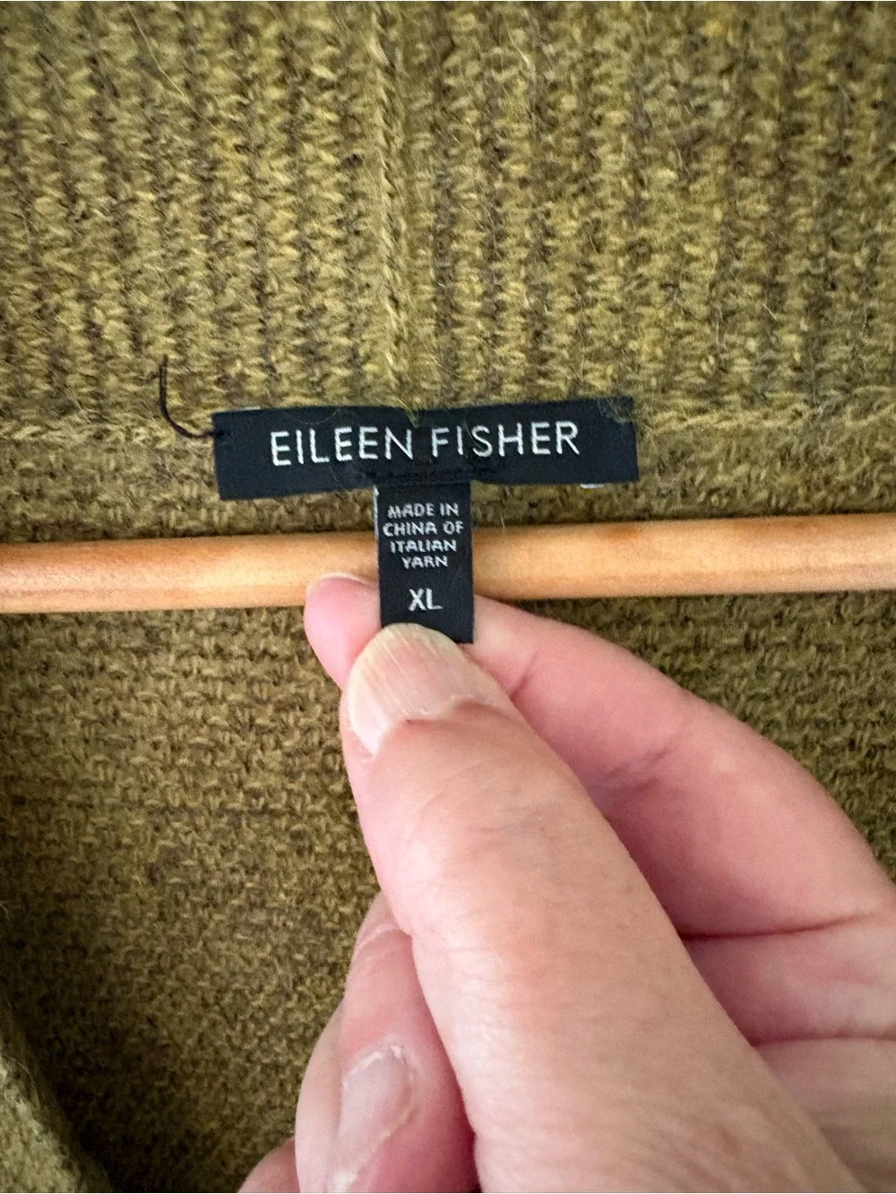 Eileen Fisher Open Front Wool Mohair Cashmere Blend Cardigan Sweater. Size XL.